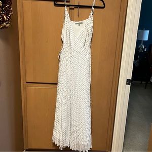 Anthropologie (Daniel Rainn) Swiss Dot pleated midi dress.